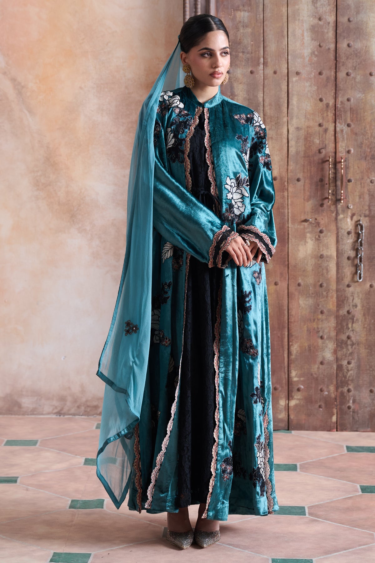 Rubaia Embroidered Abaya with Embellishment