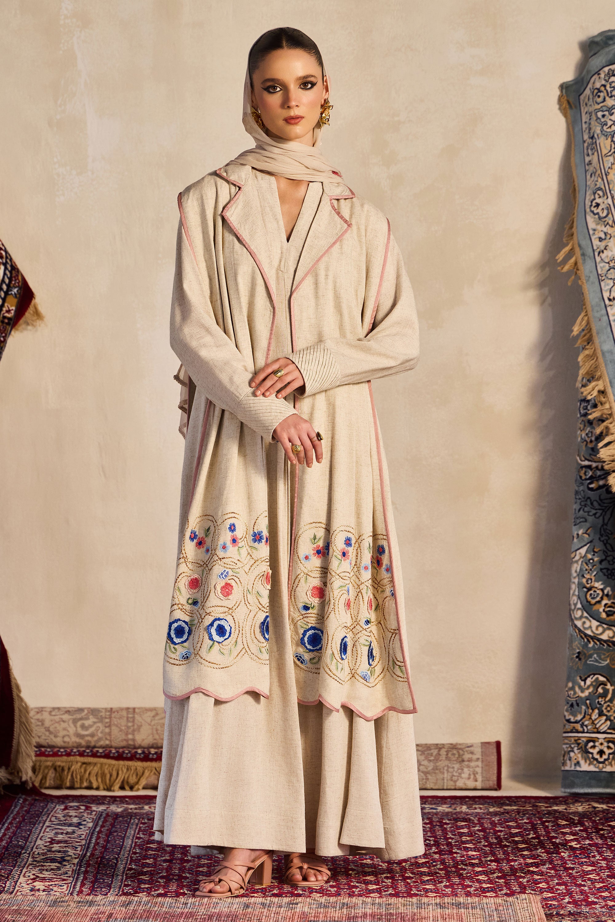 Shafeera Dushala Embroidered Cape