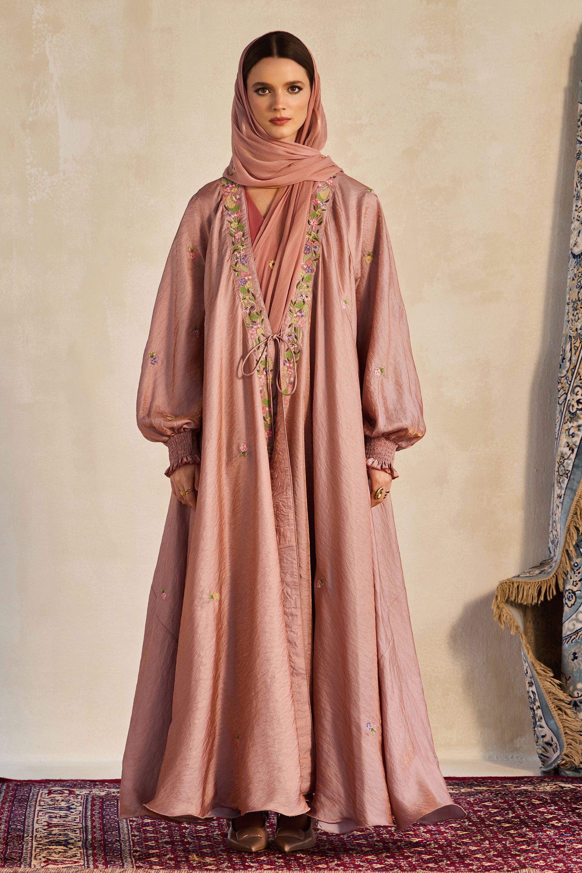 Zimal Embroidered Abaya