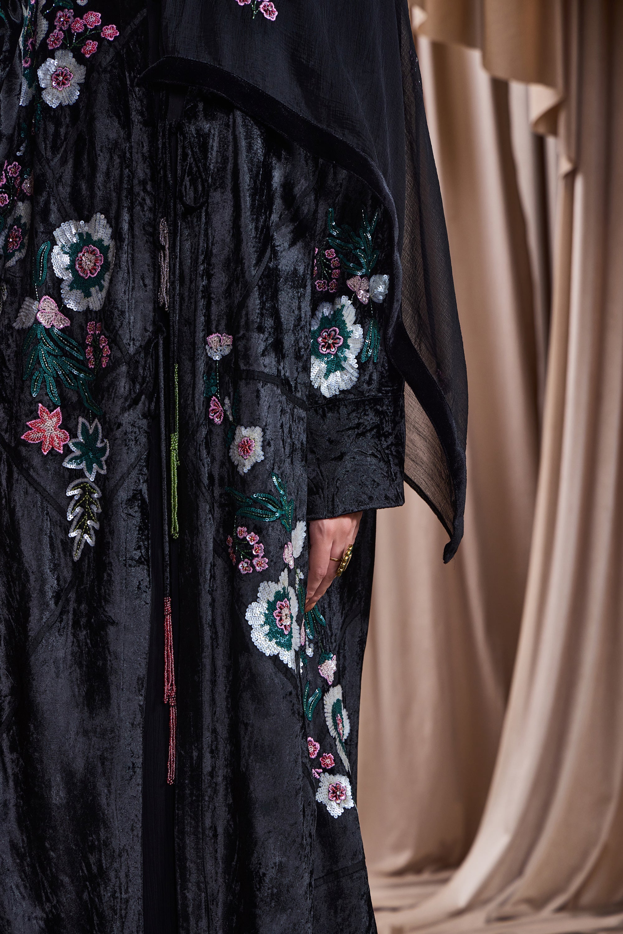 Zarlasta Embroidered Abaya with Embellishment