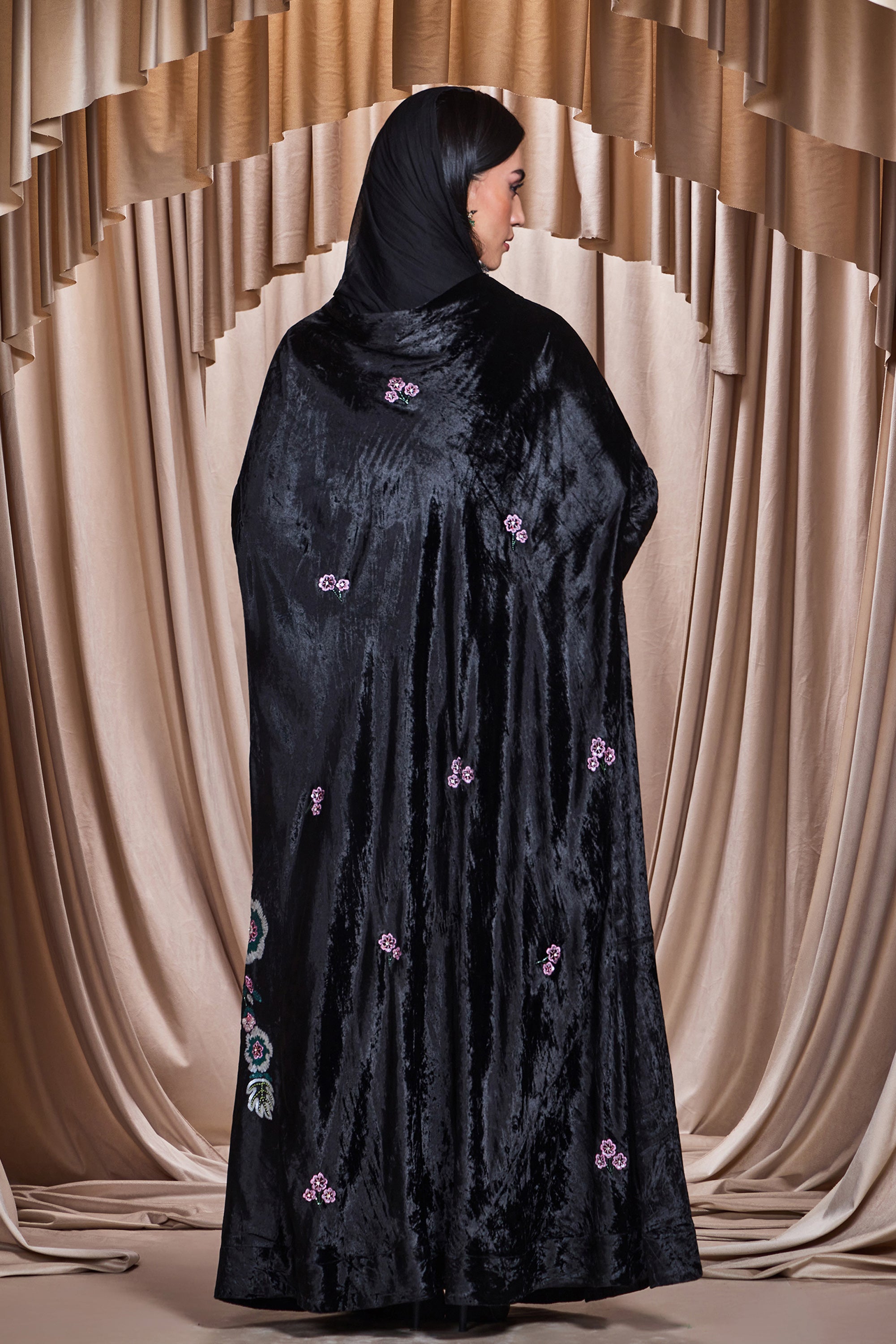 Zarlasta Embroidered Abaya with Embellishment