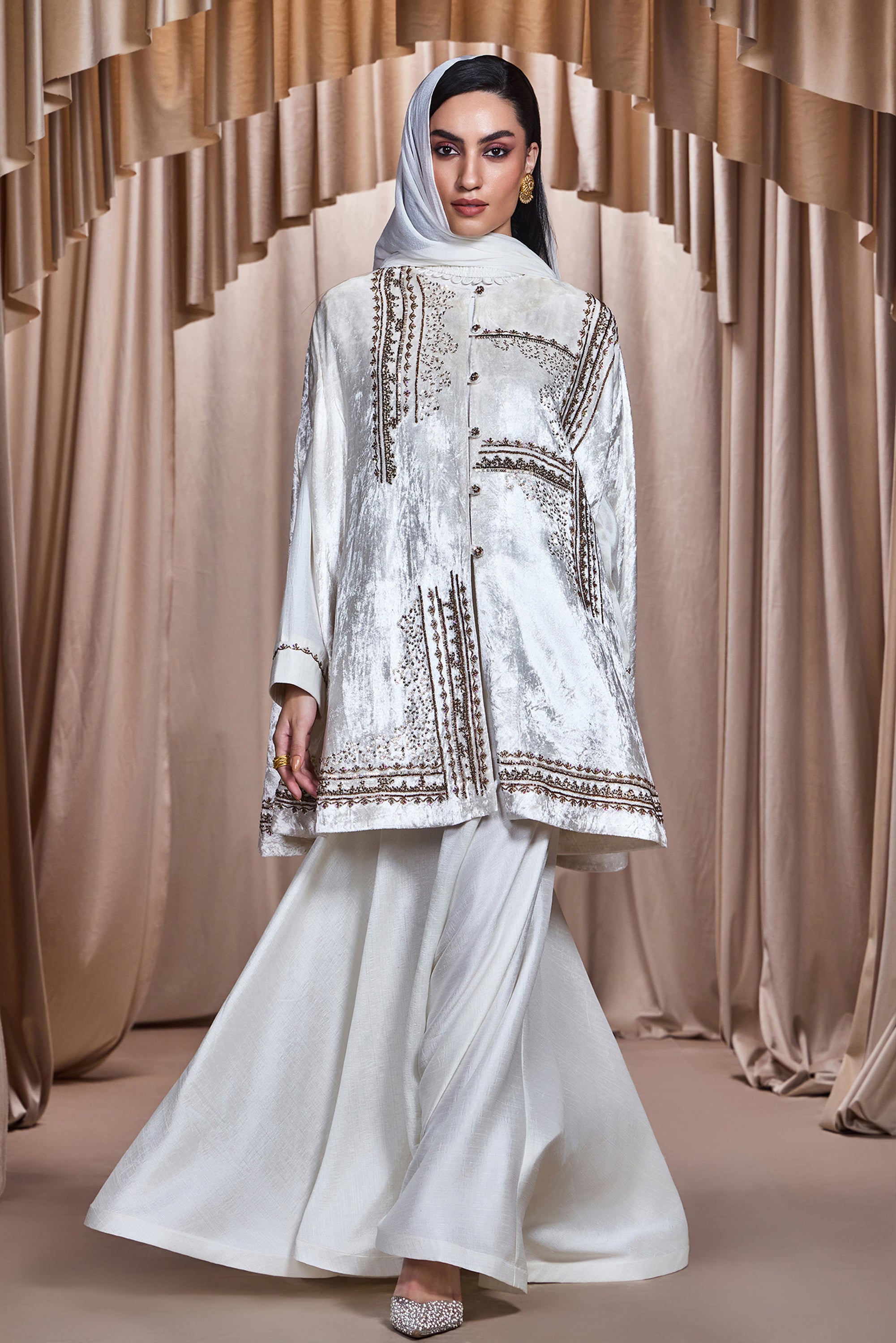 Atifa Embellished Cape