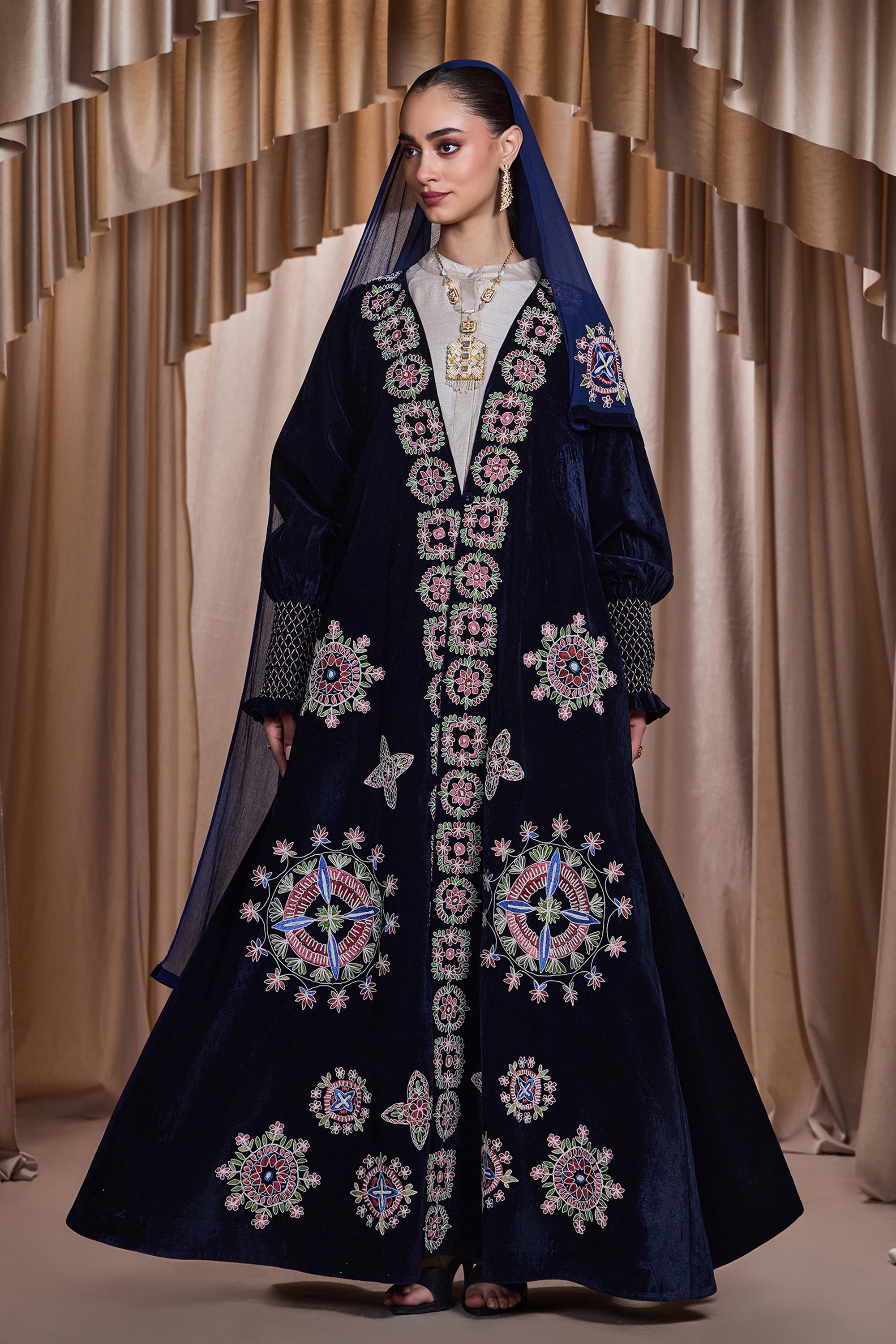 Zarqa Embroidered Abaya