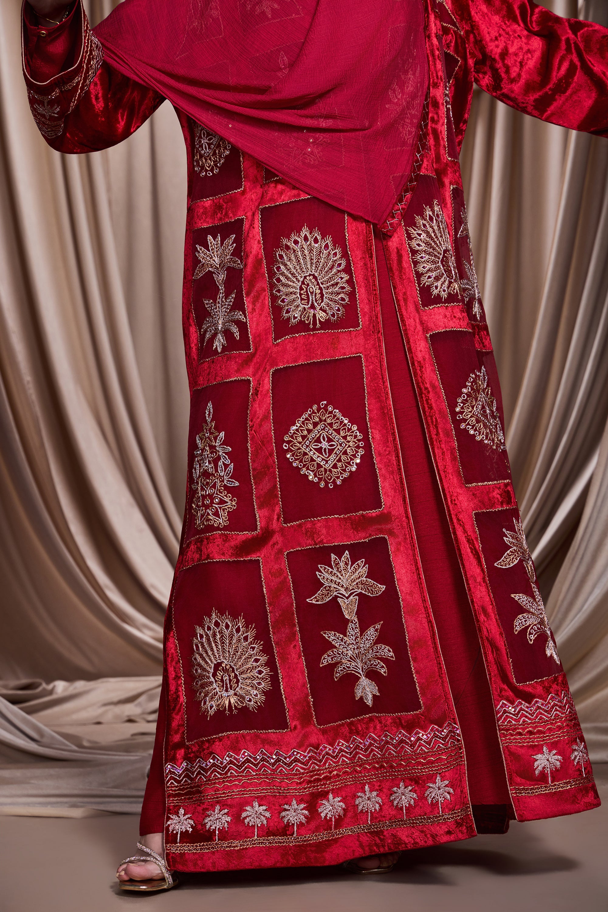 Nehmat Embroidered Abaya with Embellishment