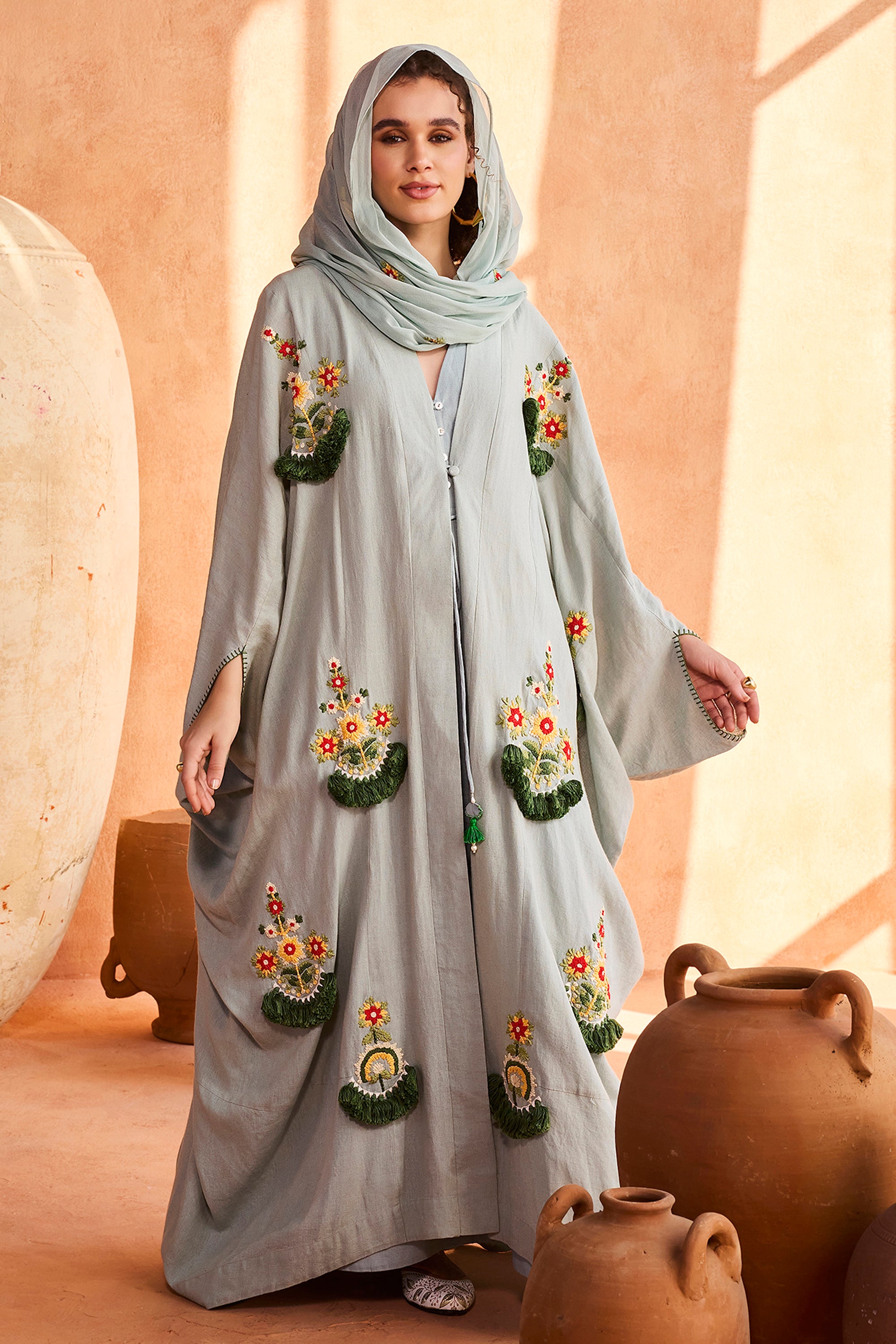Faiqa Embroidered Abaya
