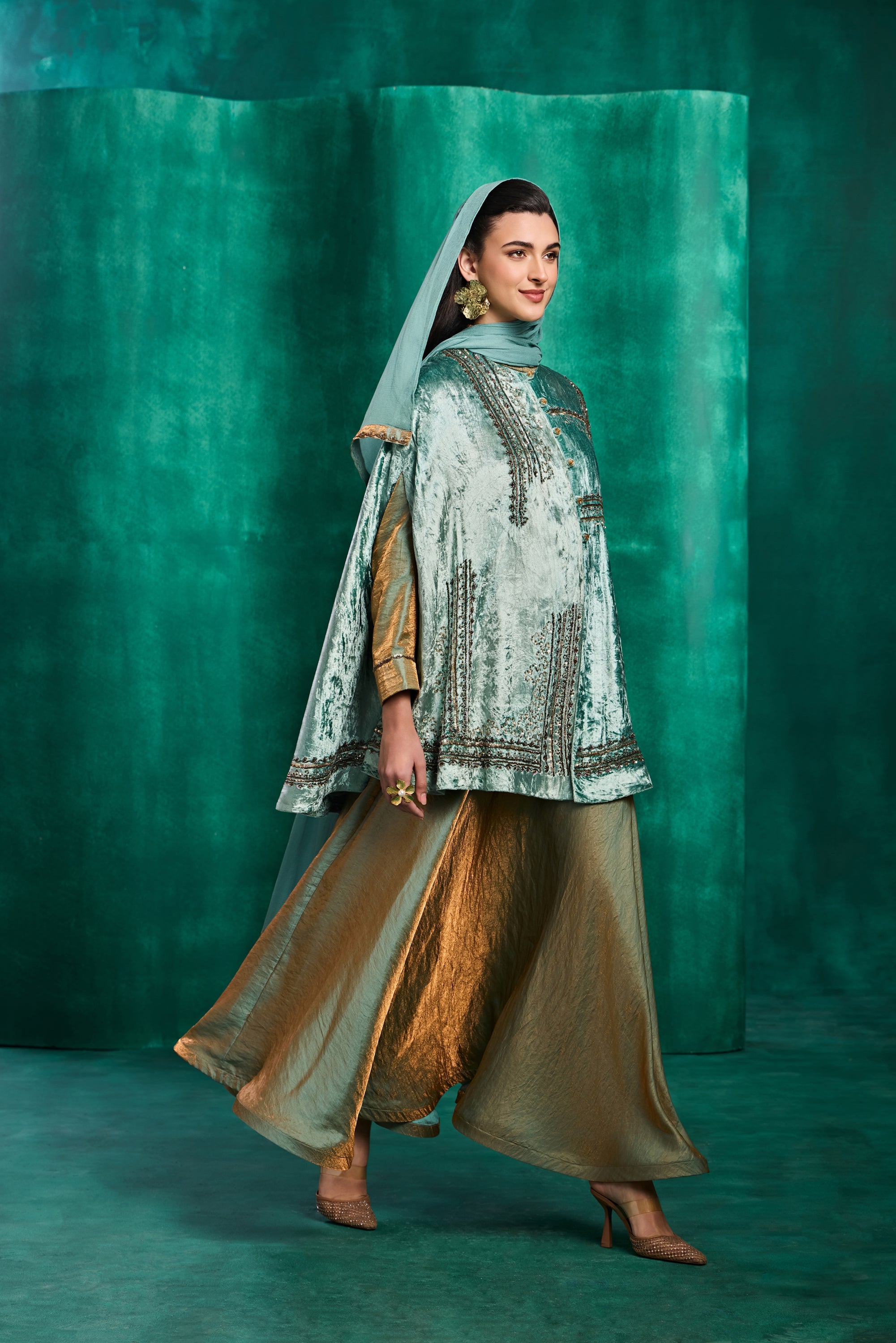 Rameen Embellished Cape
