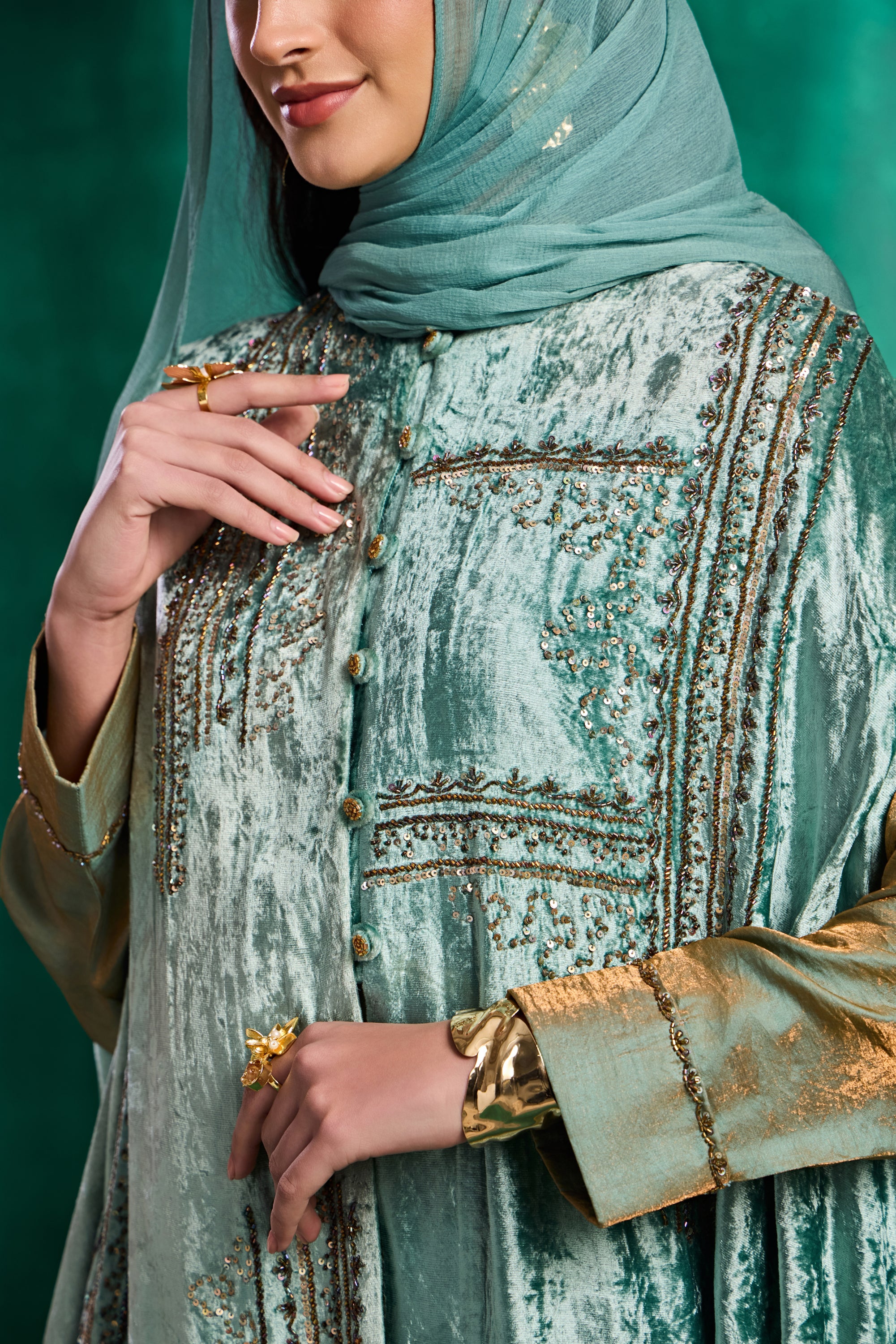Rameen Embellished Cape