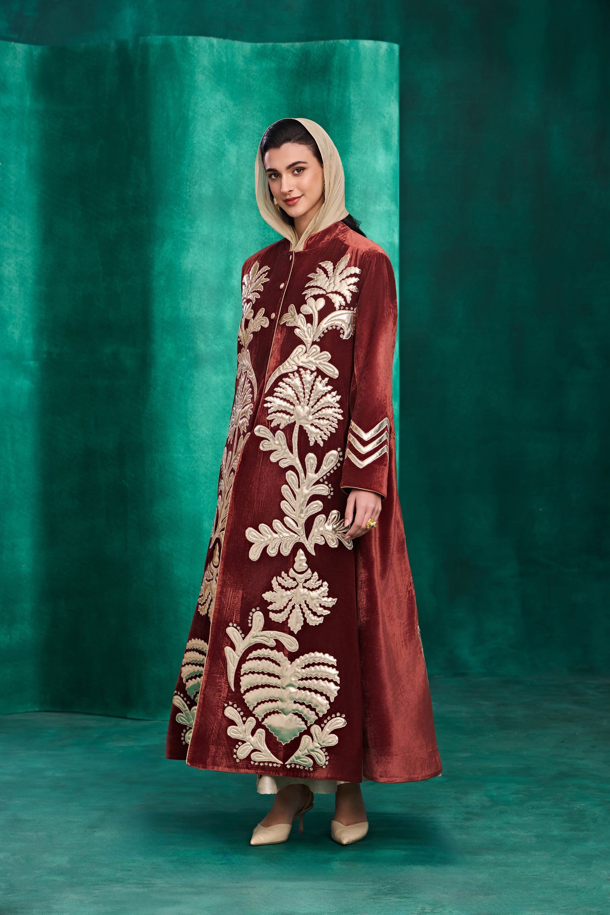 Lutfia Applique Embroidered Abaya