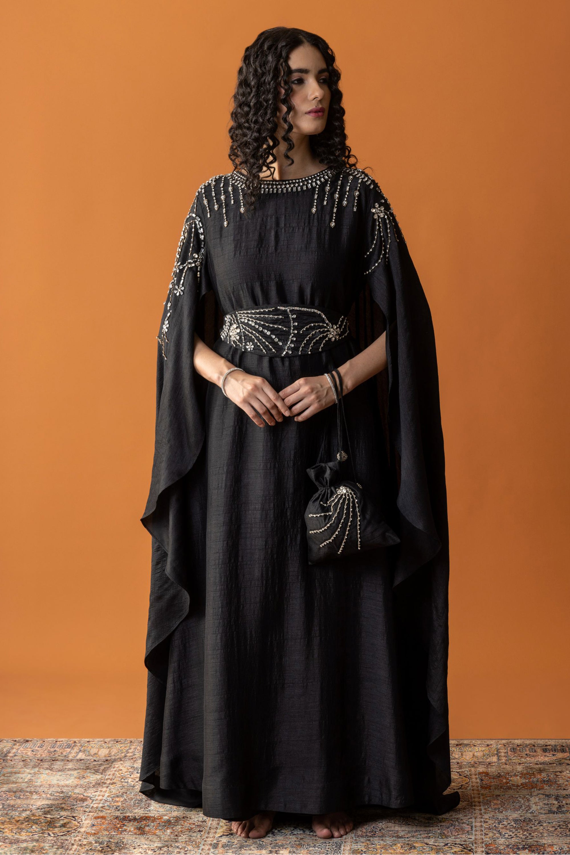Jawhara Cape with Embellishment