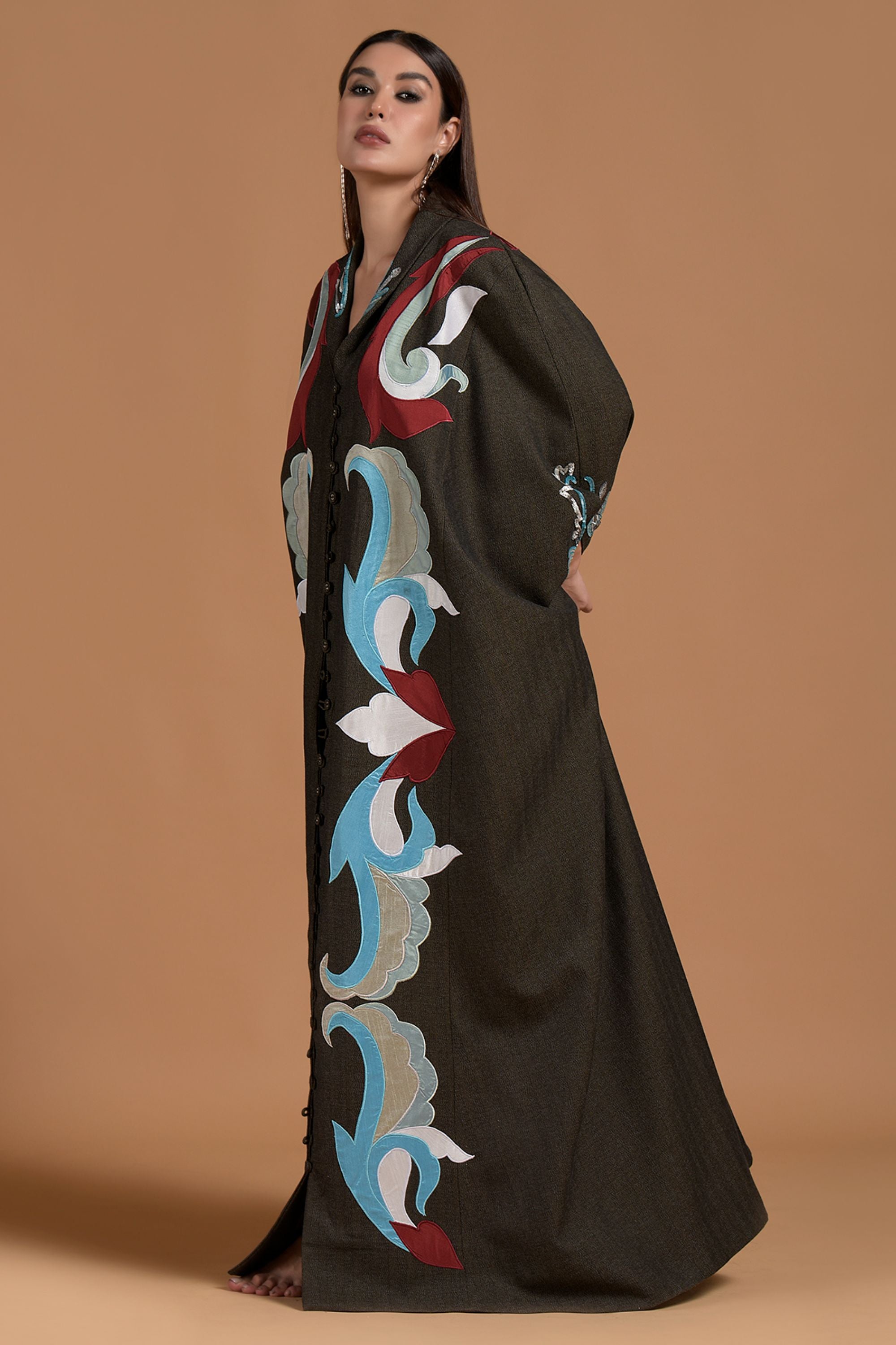 Ashiyana Embroidered Cape with Patch