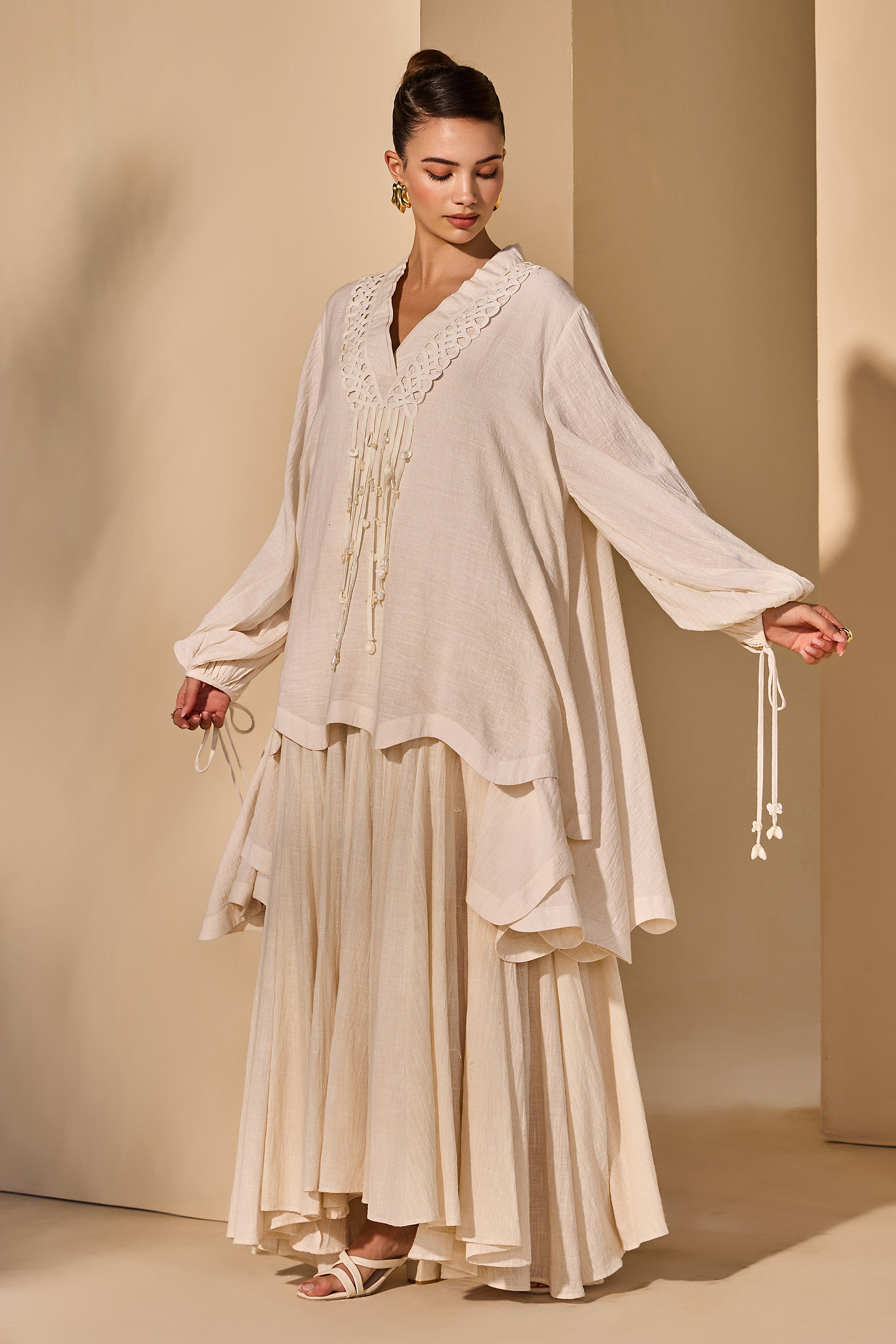 Mehzara Cotton Slub Jalabiya