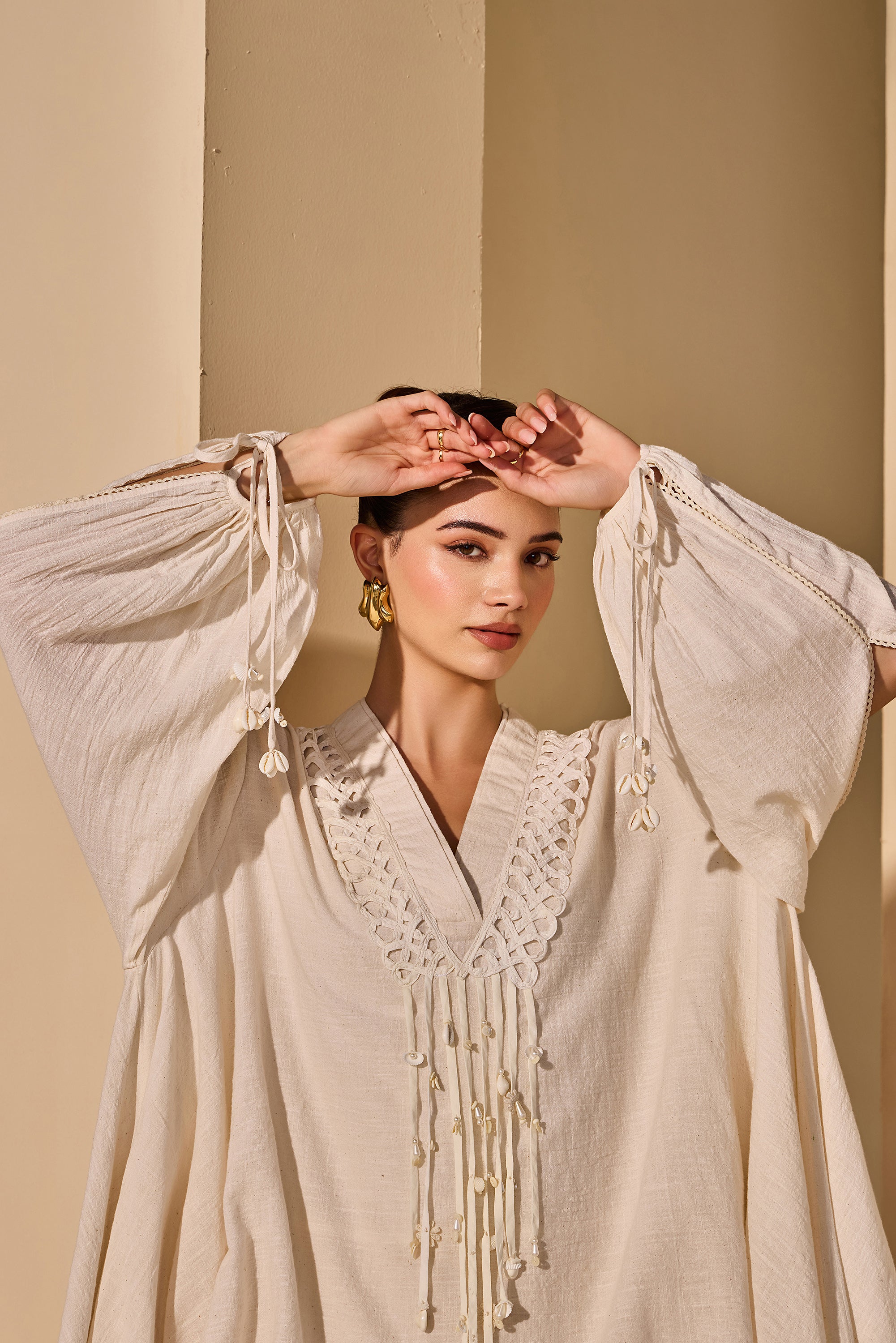 Mehzara Cotton Slub Jalabiya