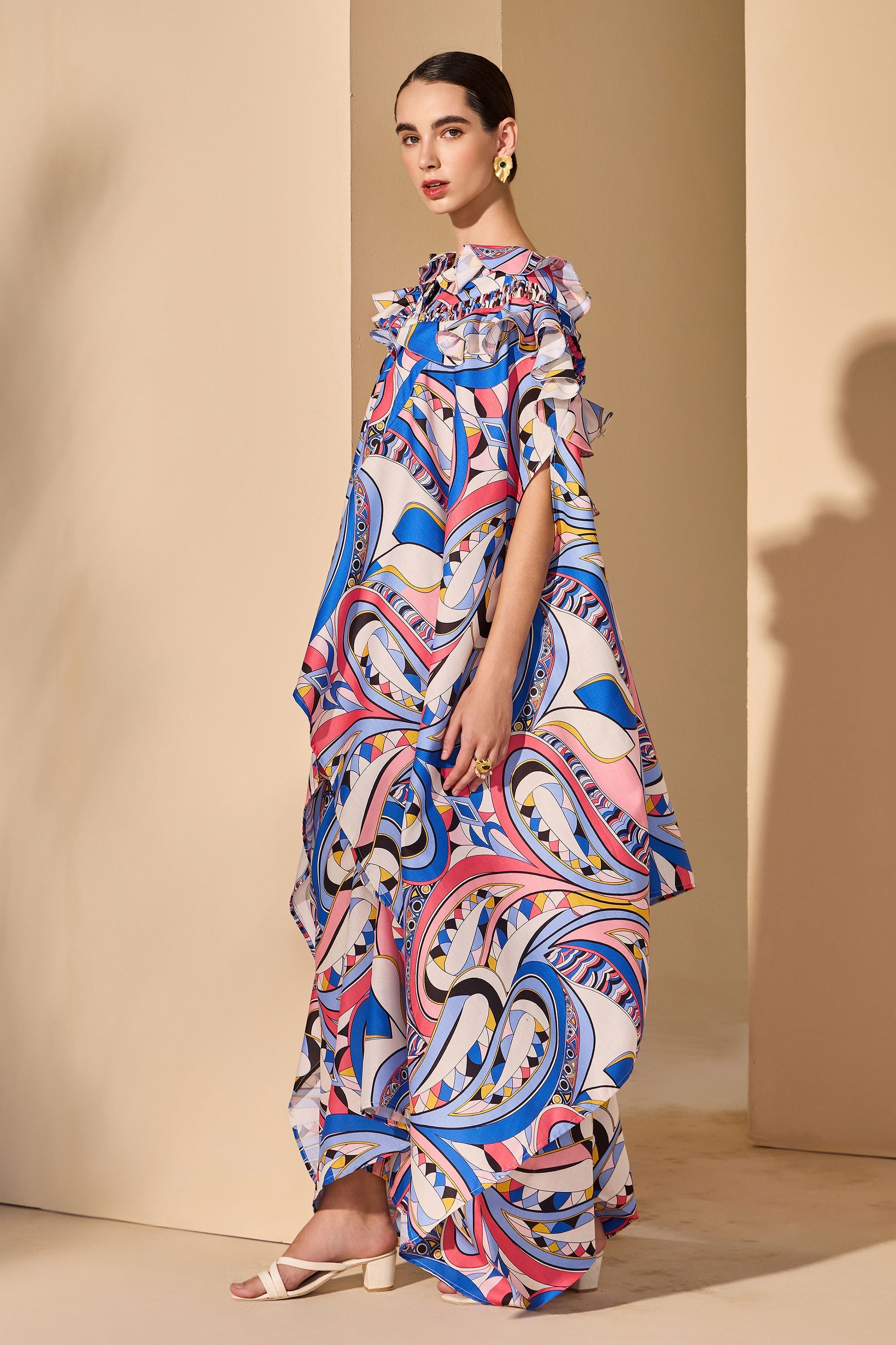 Noorain Cotton Printed Top with Skirt
