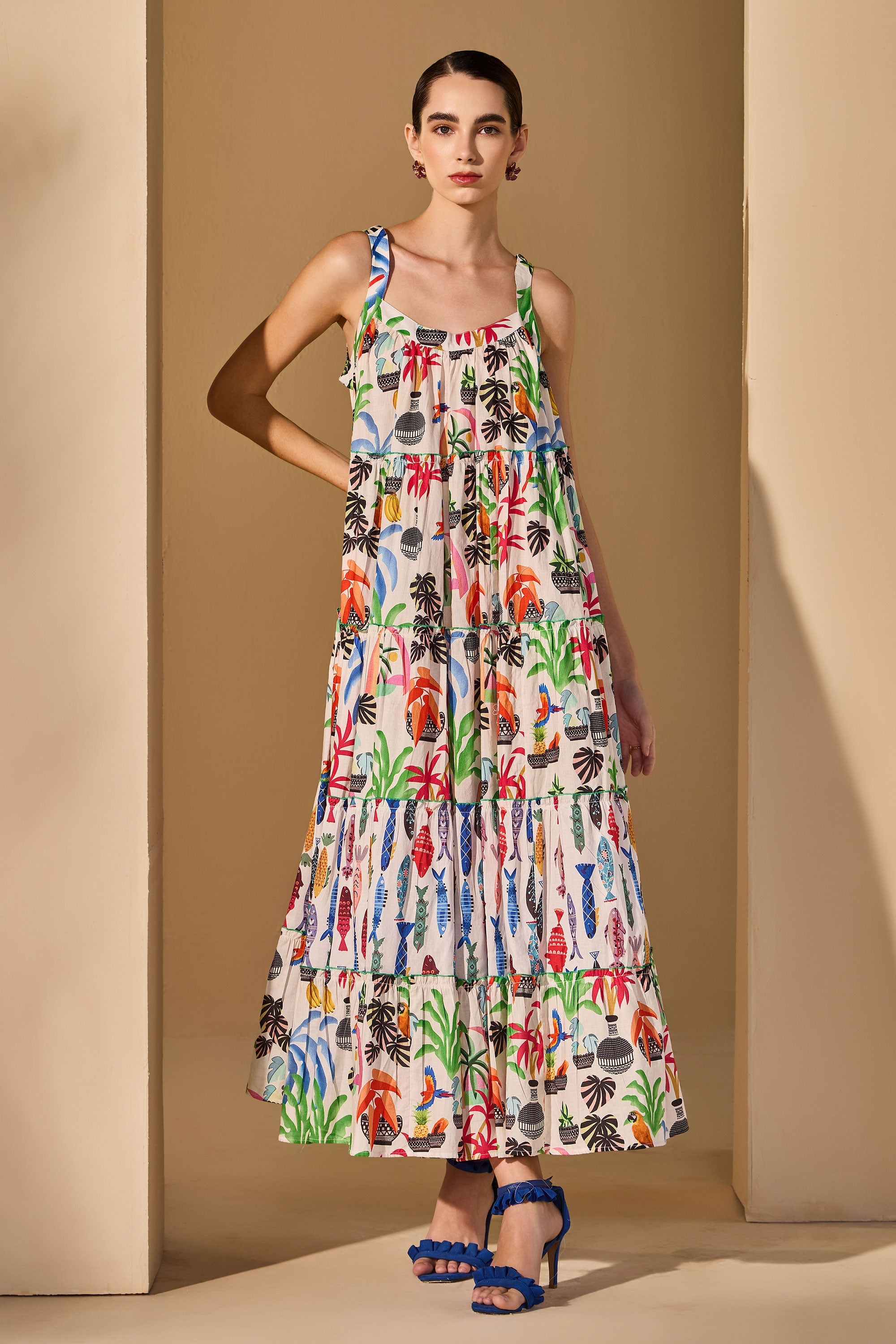 Alisha Cotton Printed Jalabiya