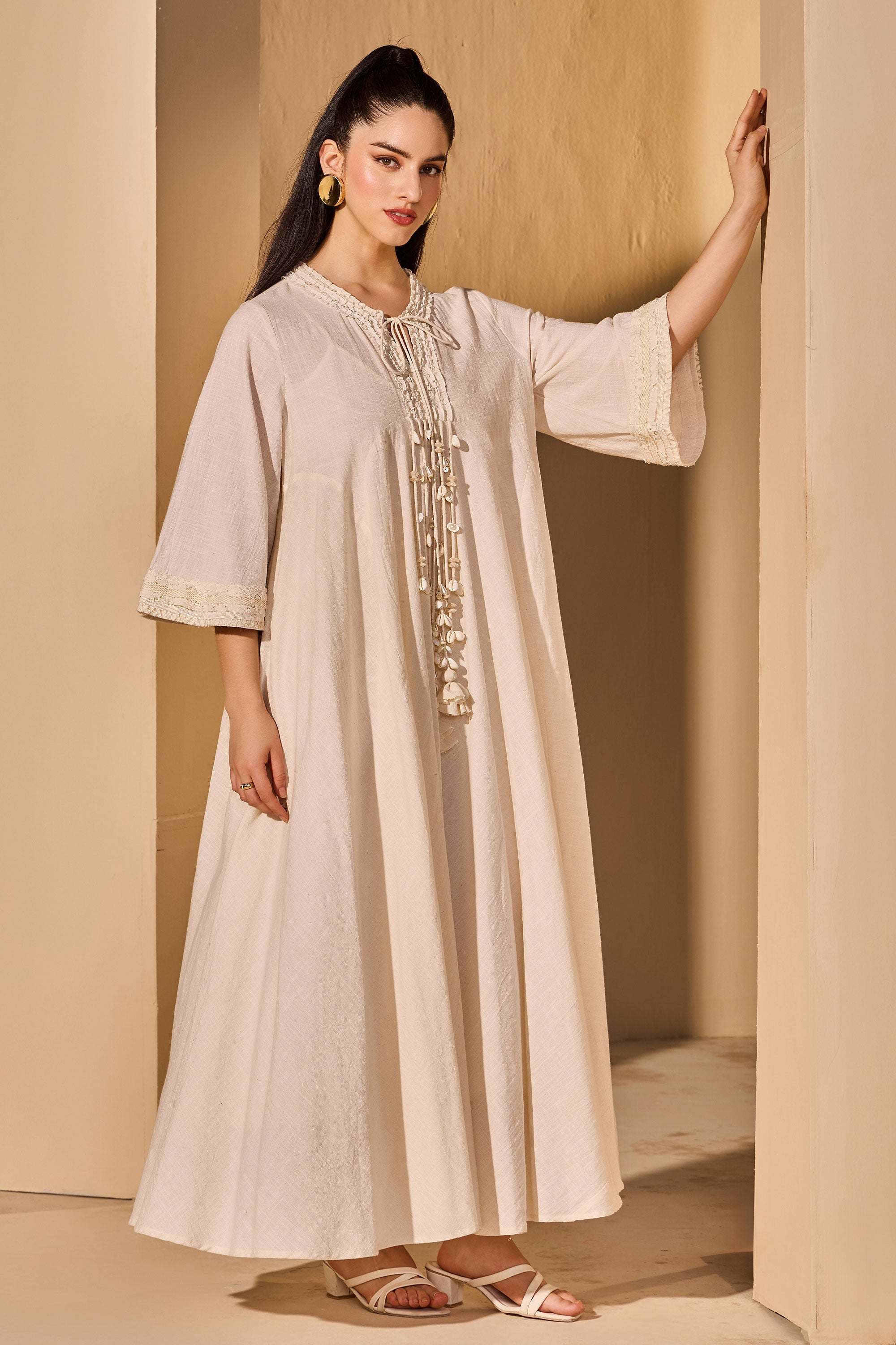 Nawal Cotton Slub Jalabiya