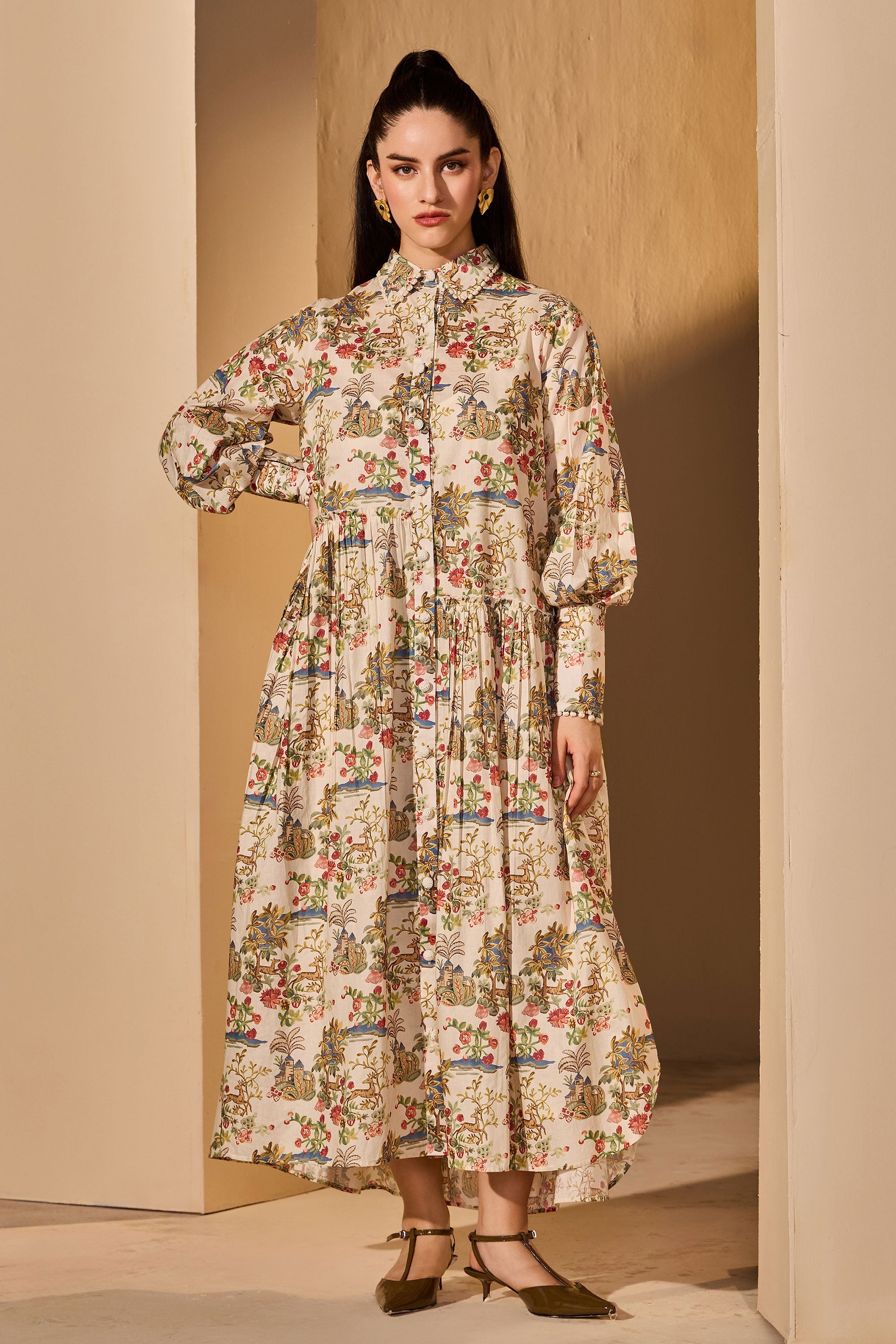 Amoura Cotton Printed Jalabiya