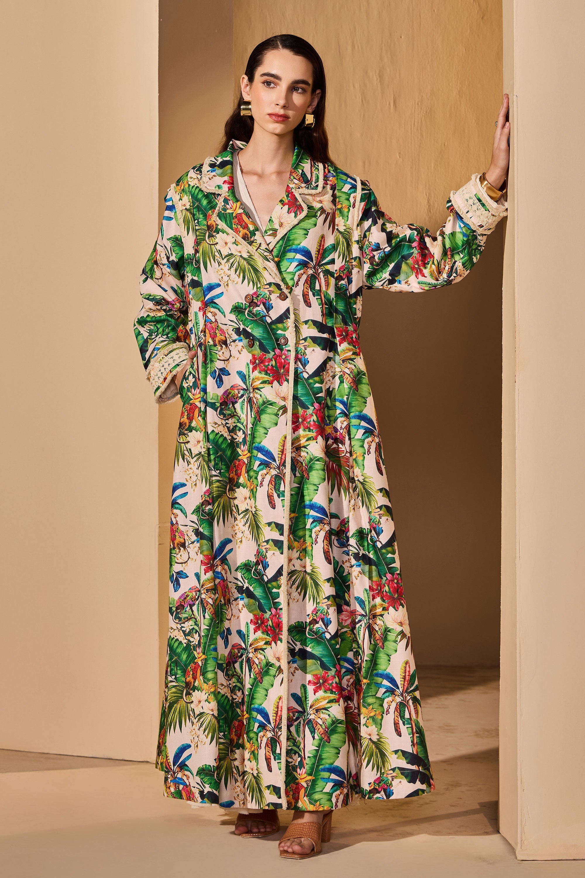 Almirae Cotton Printed Bisht