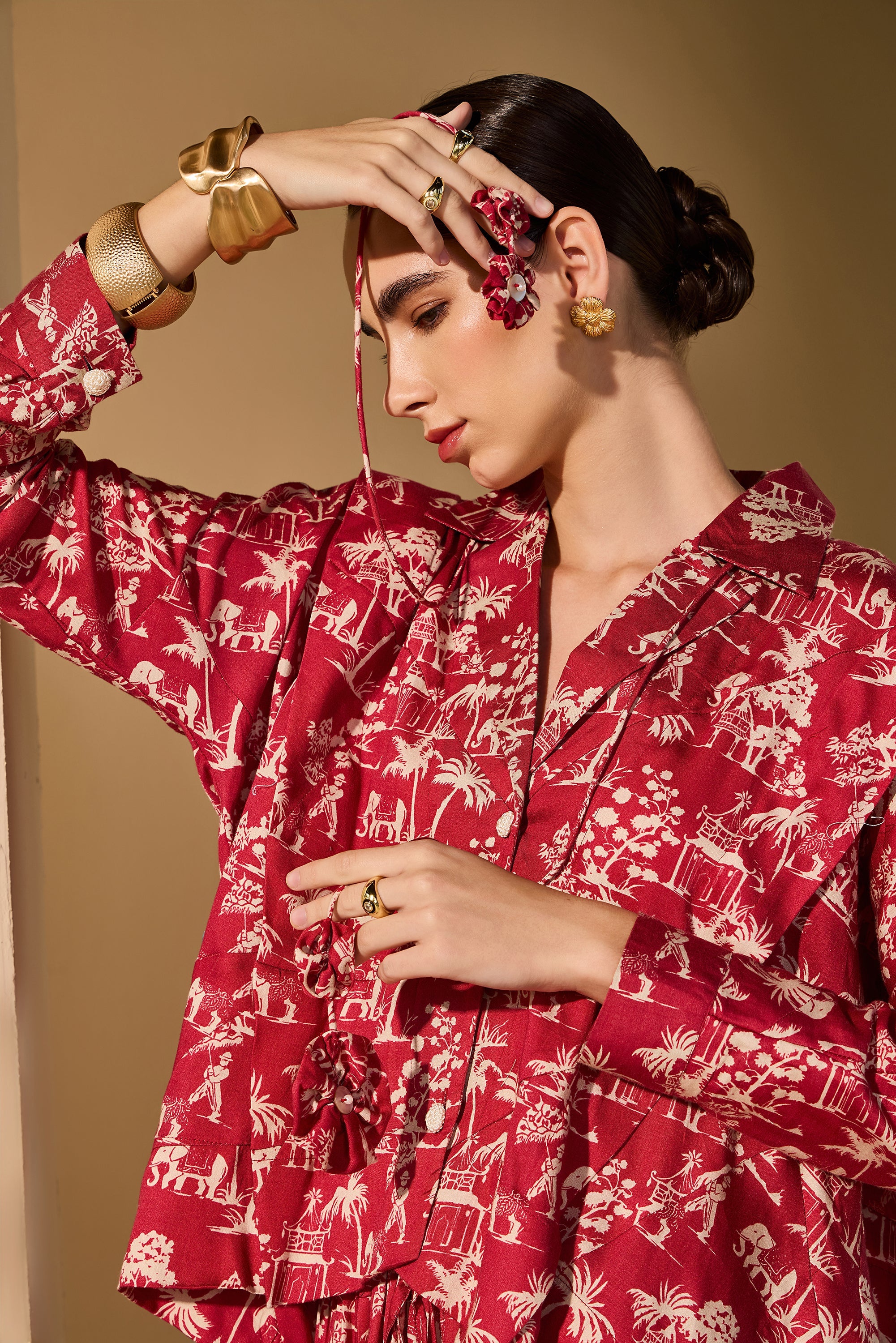 Alishba Cotton Printed Top with Skirt