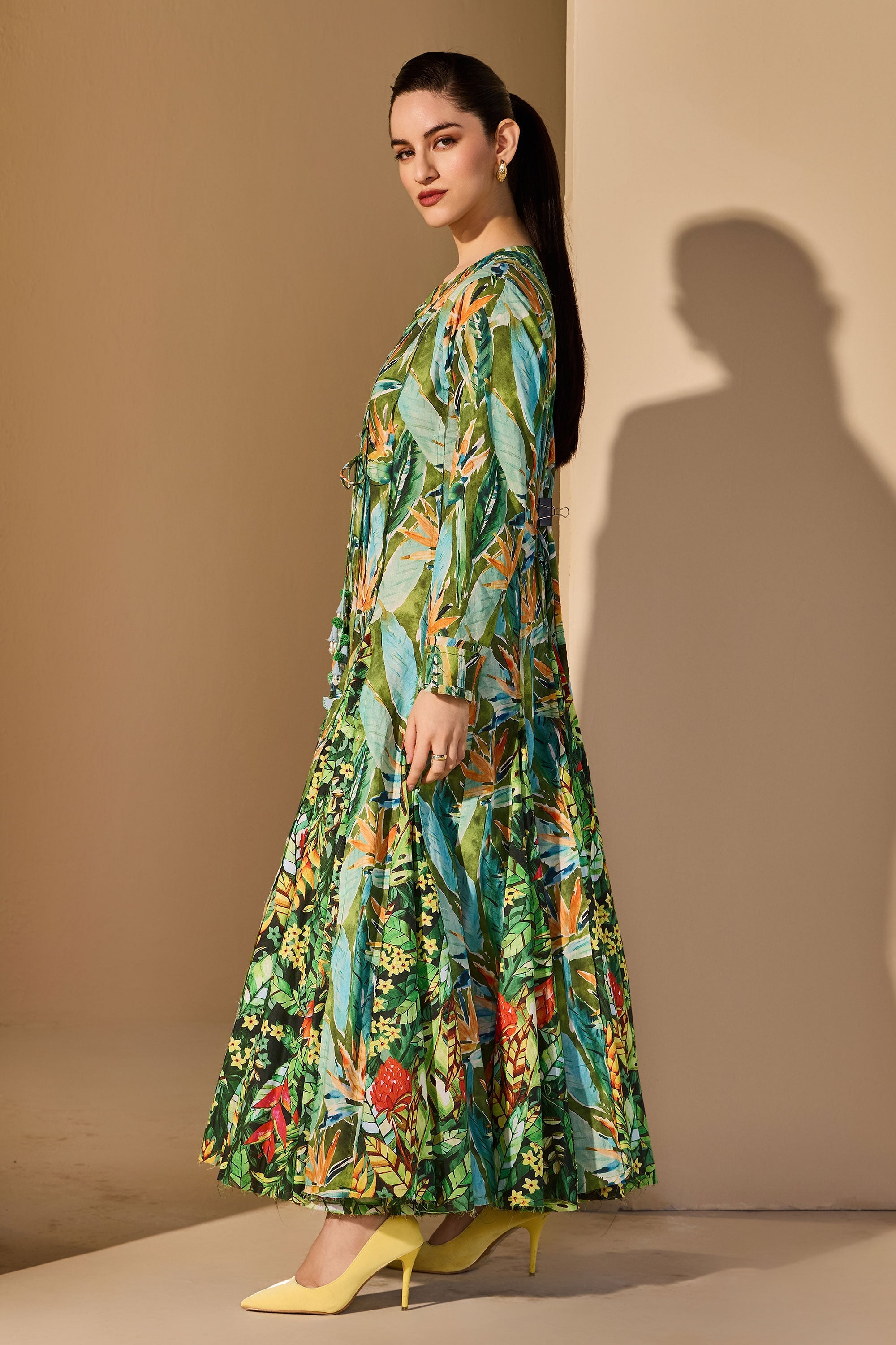 Malaika Cotton Printed Jalabiya