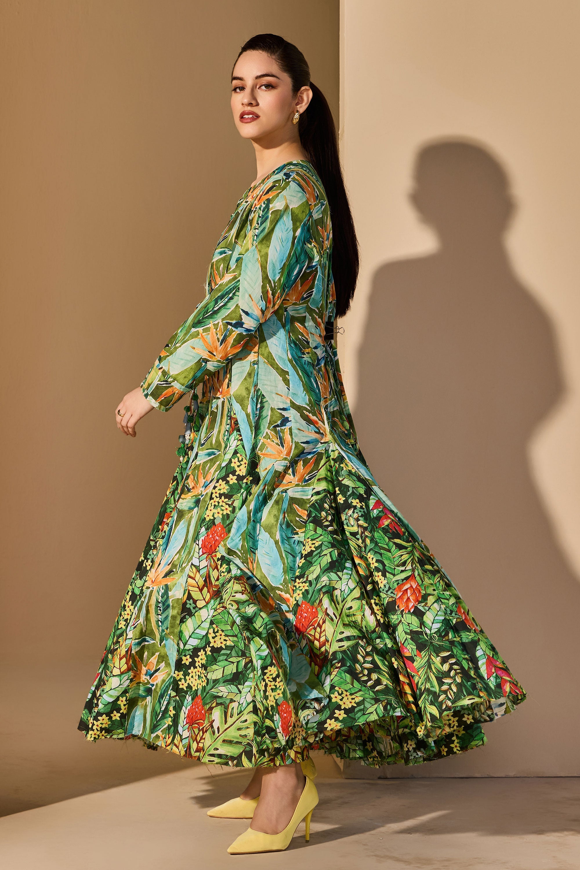 Malaika Cotton Printed Jalabiya