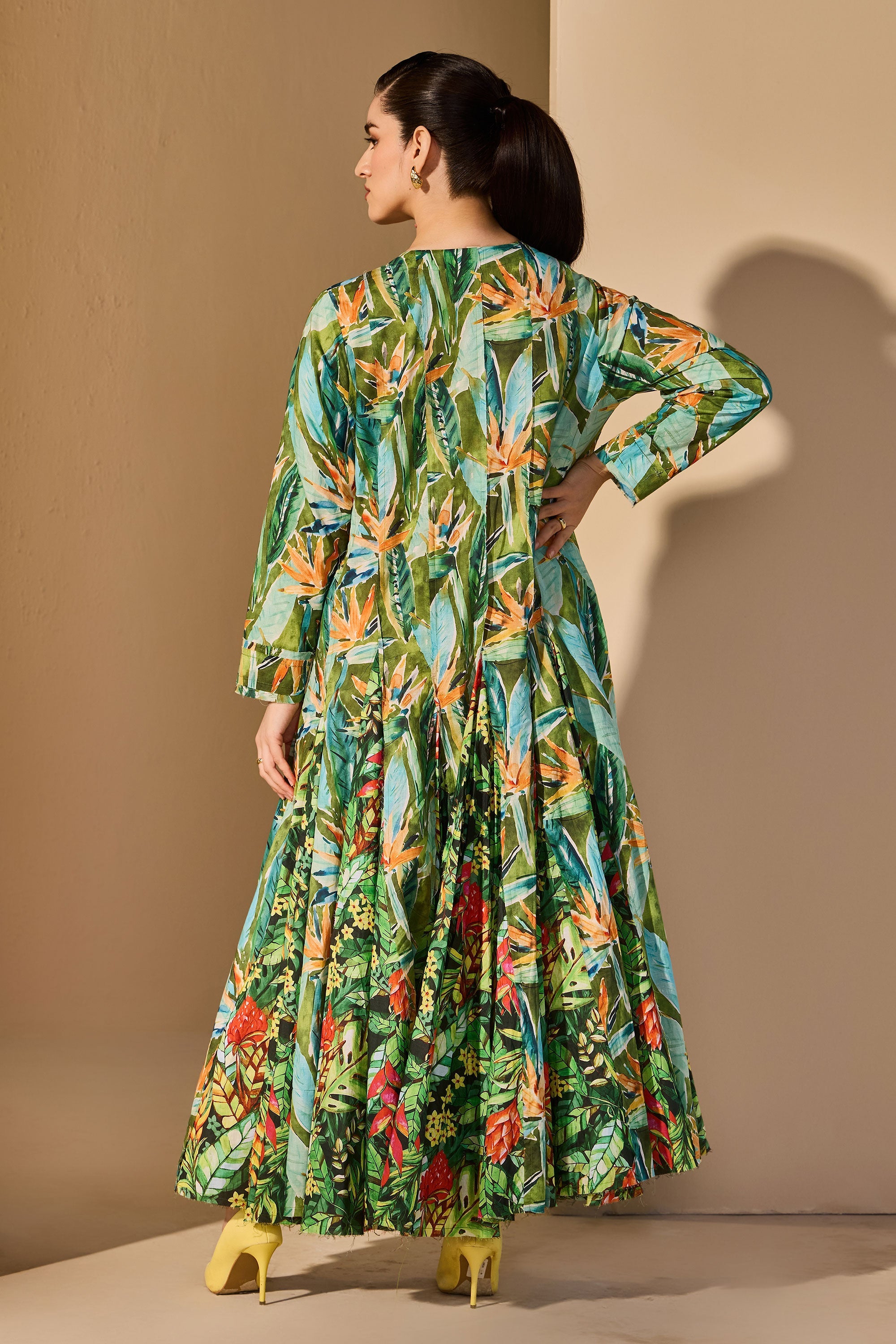 Malaika Cotton Printed Jalabiya