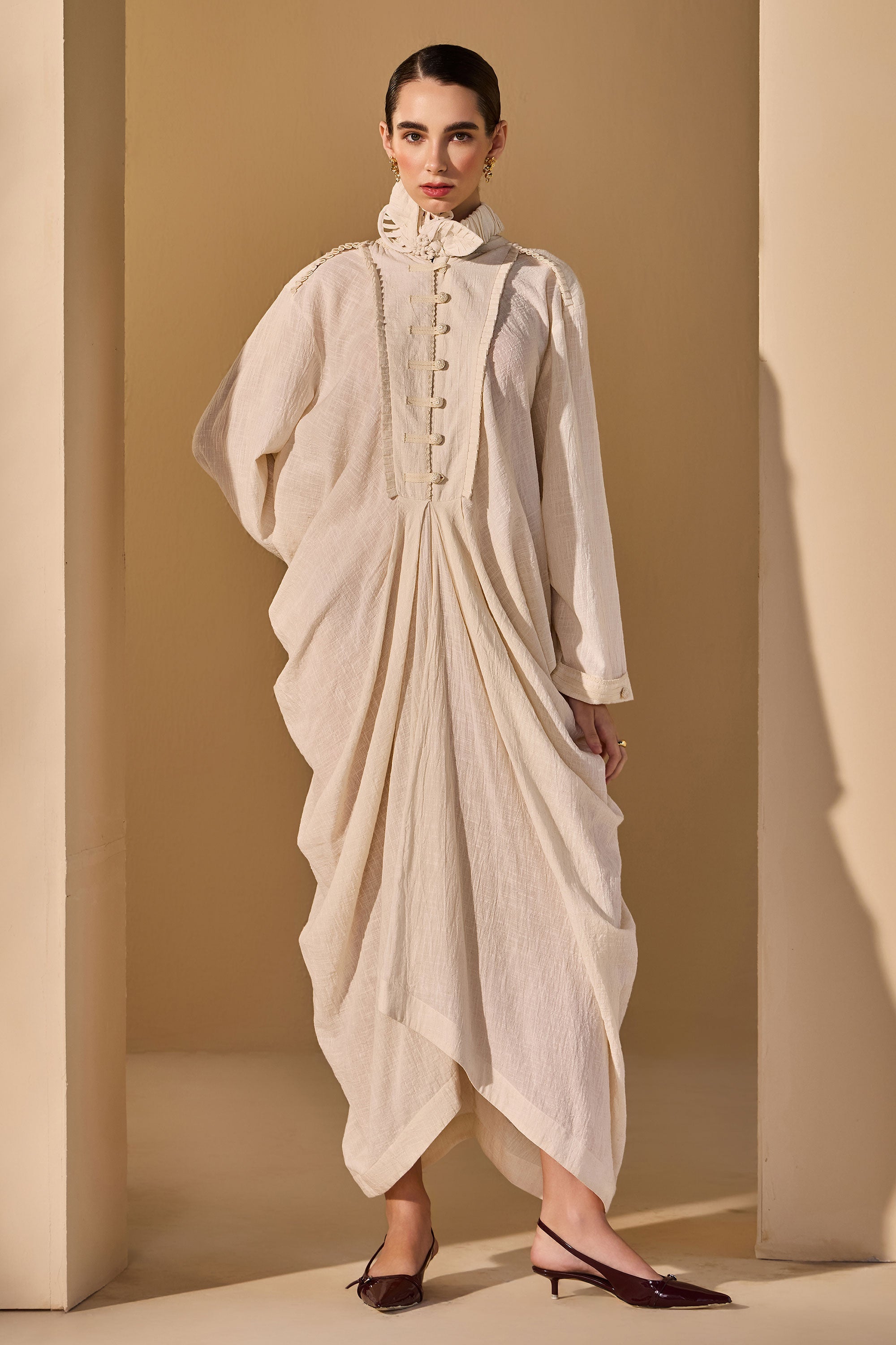 Eimaan Cotton Slub Jalabiya